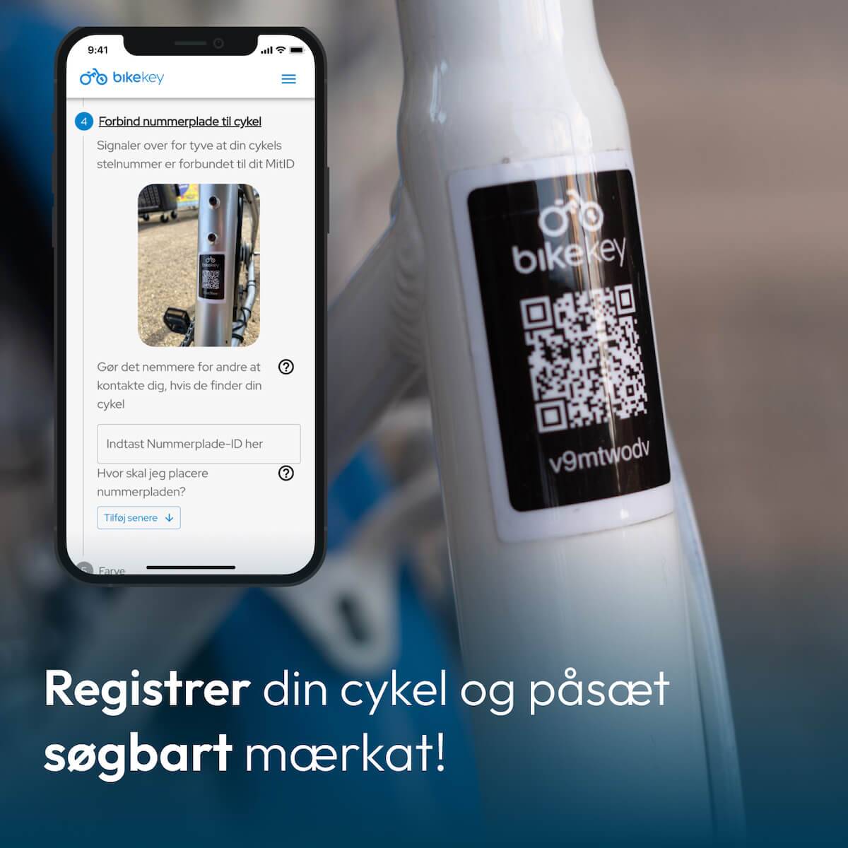 Bikekey - Nummerplade - 1 Års registrering 2 Bikekey - Nummerplade - 1 Års registrering - Billede 2