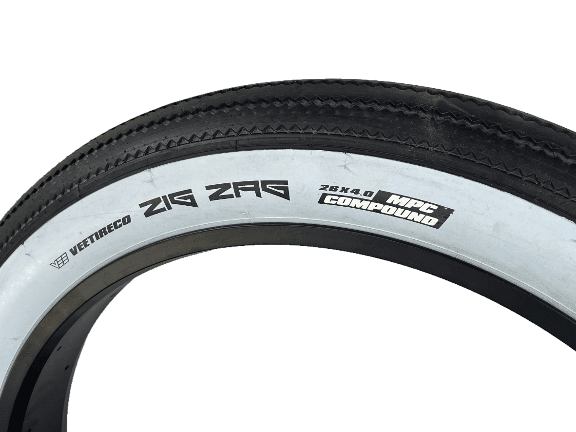 VeeTire ZIGZAG White Wall - 26x4 - Fatbike Dæk 2 VeeTire ZIGZAG White Wall - 26x4 - Fatbike Dæk - Billede 2