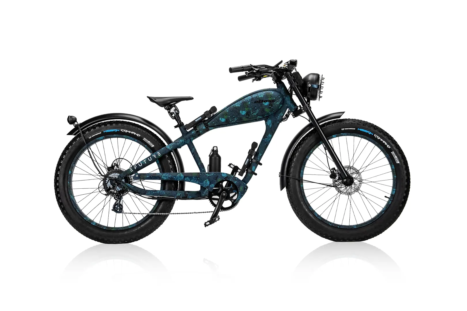 eBoss DC - CAMO m. CAMO Fælge 2 Efuture Retro Elcykel eBoss Blå Camo Mission Command