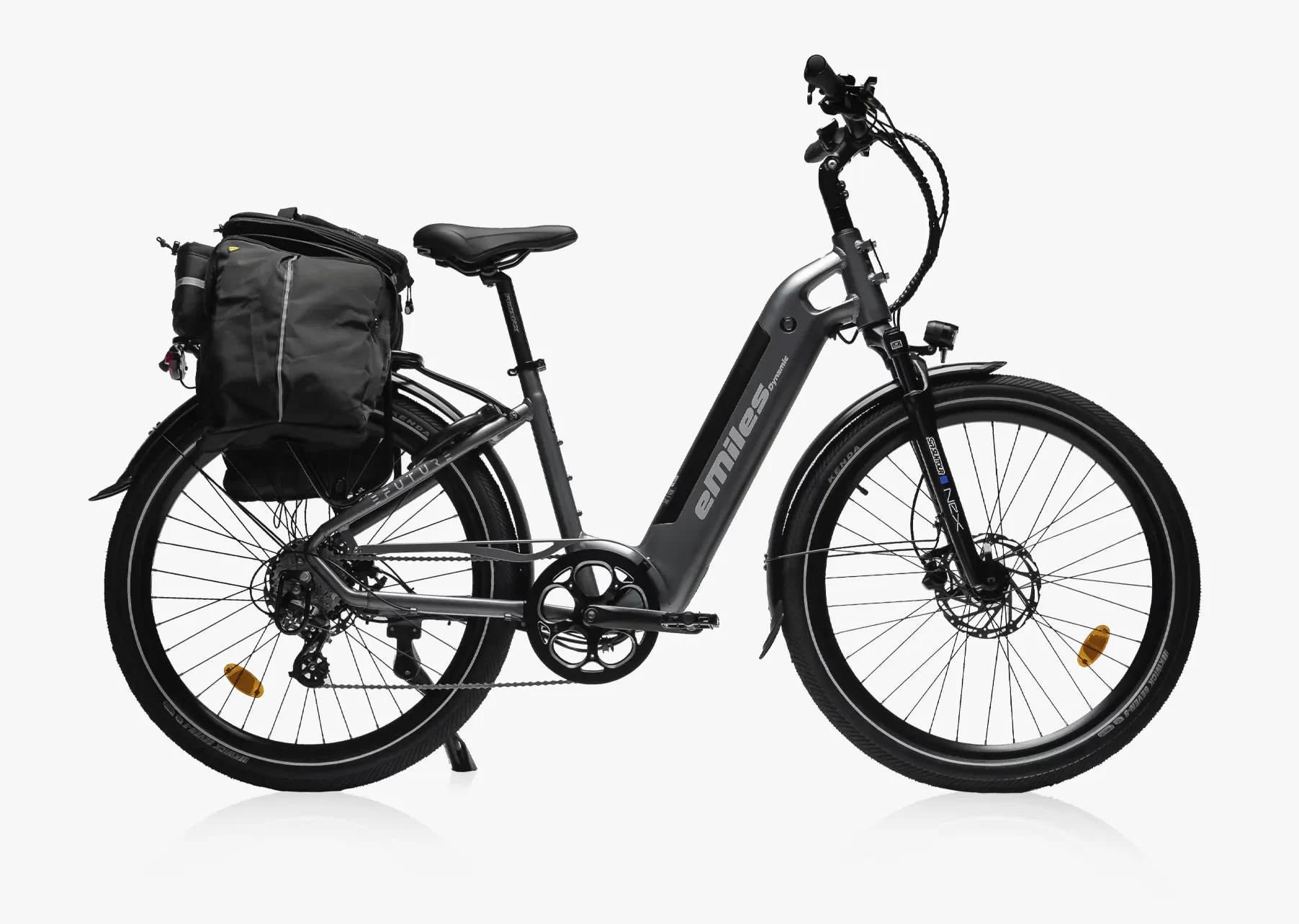 eMiles Dynamic - Titanium Grå 9 Efuture Elcykel eMiles Dynamic Titanium Grå med topeak bagtaske
