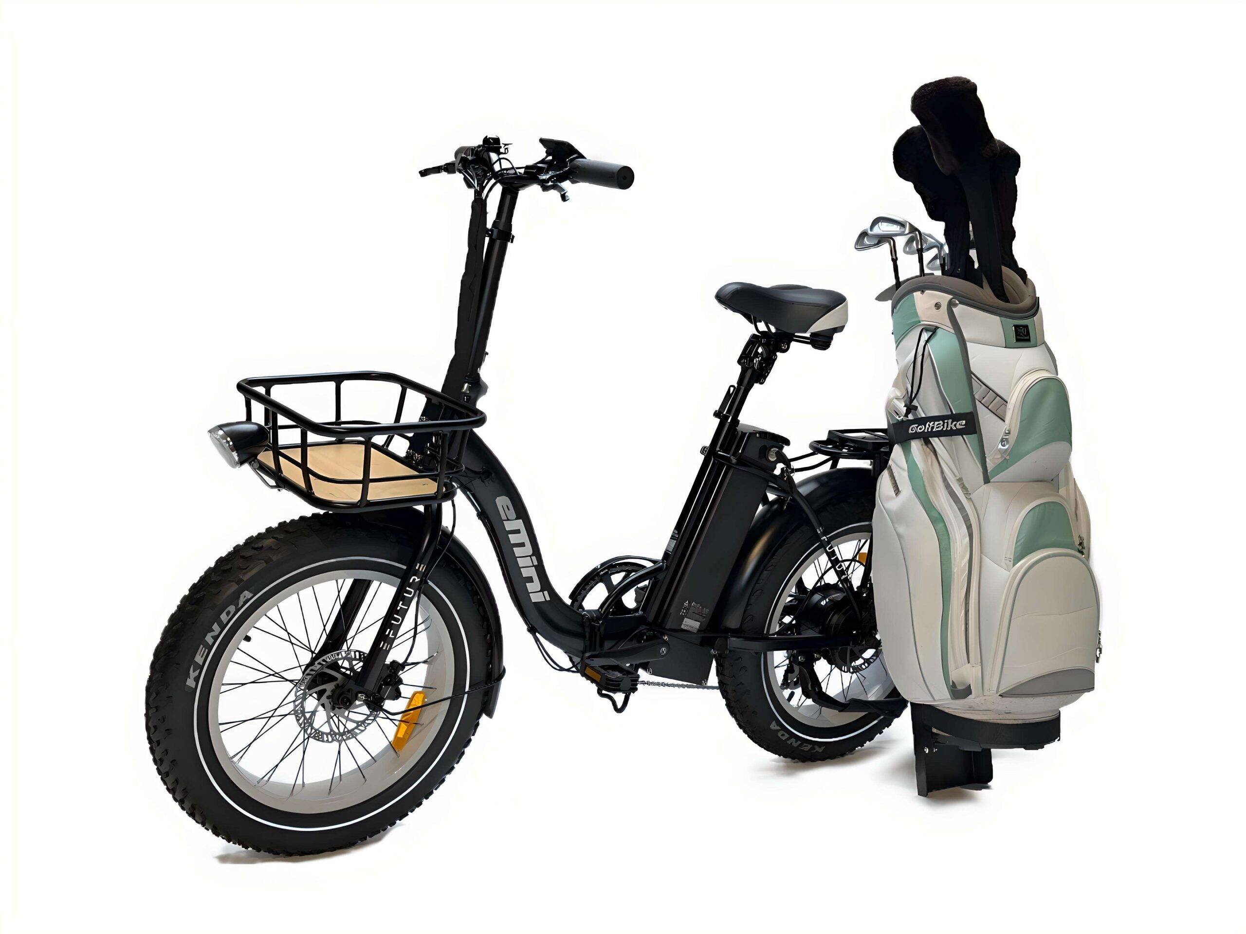 Golfrack beslag til elcykel 6 golfbike med golfbag