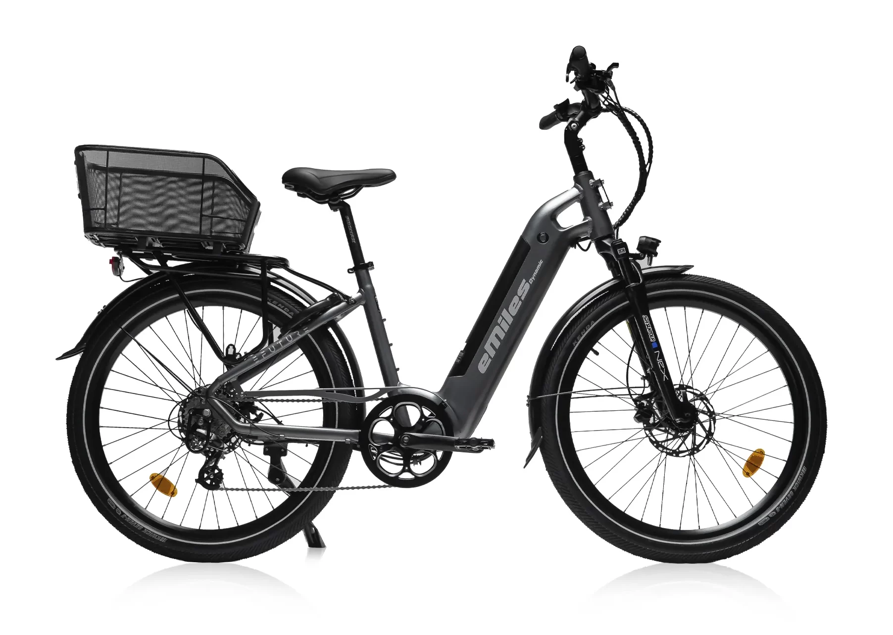 eMiles Dynamic - Titanium Grå 6 Efuture Elcykel eMiles Dynamic med Fiber Tech Bagkurv