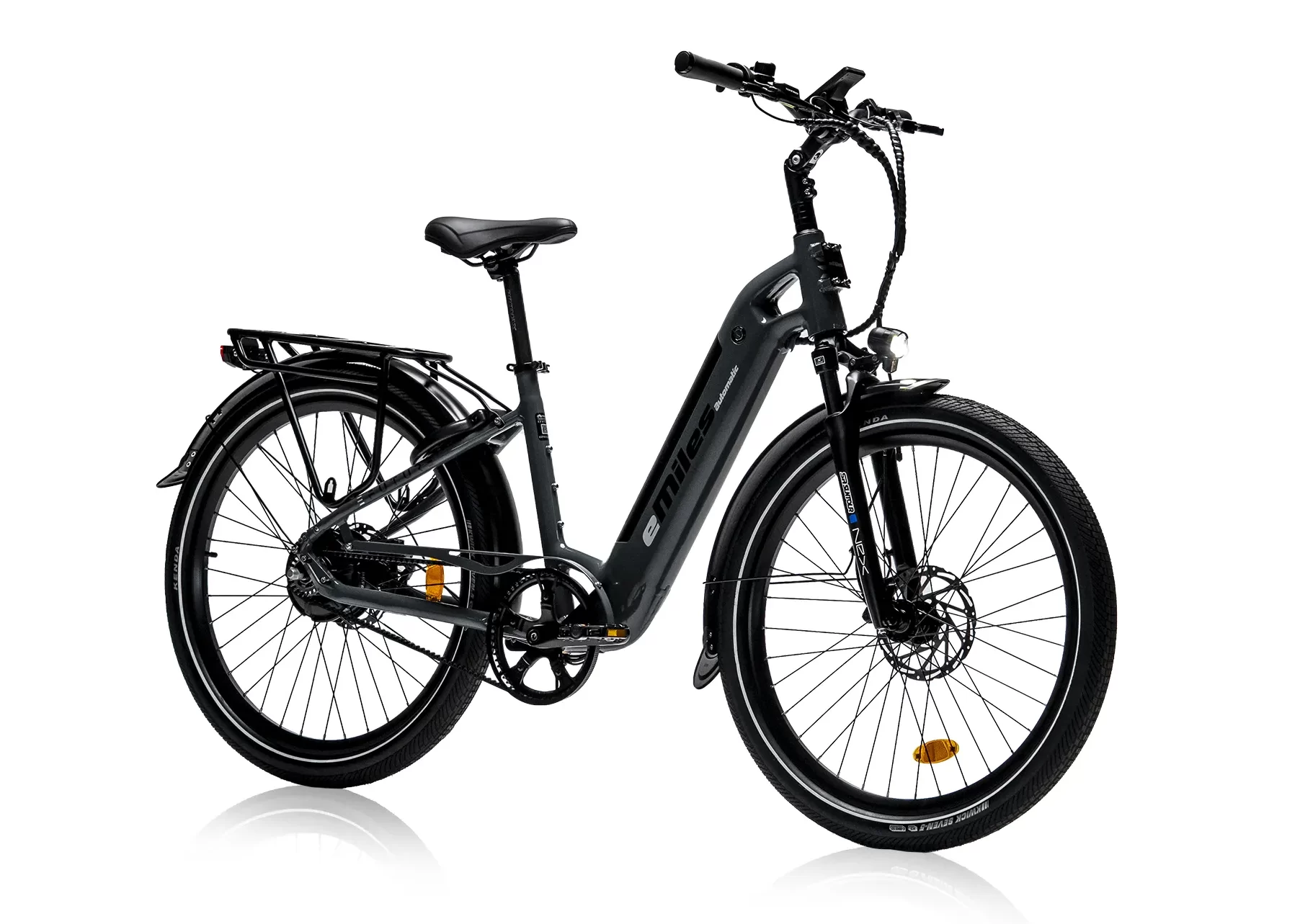 eMiles Automatic - Antracit 2 Efuture Elcykel eMiles Automatic Antracit Grå